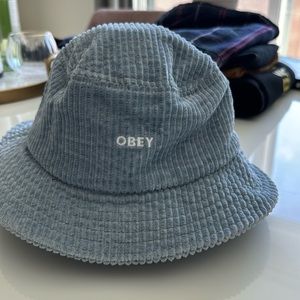 Brand new never been worn Obey Blue Corduroy Bucket Hat